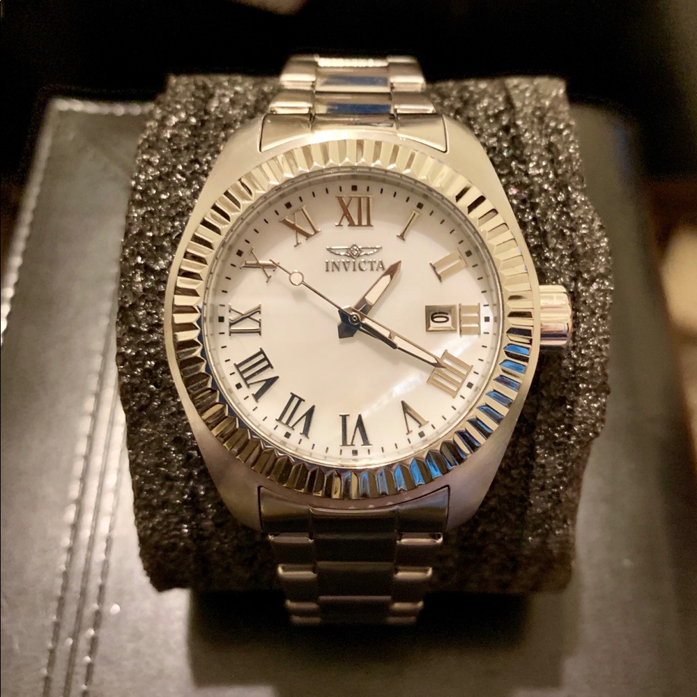 Invicta Angel Stainless Steel 3 Hand White Dial